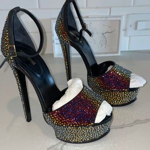 New Roberto Cavalli leather sandals Size 37 IT